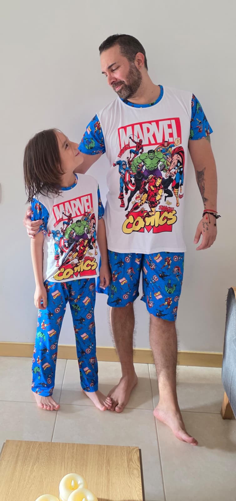 Men’s Marvel Heroes Pajama Set – Arcade Family Edition