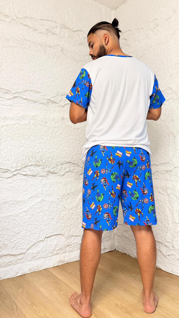 Men’s Marvel Heroes Pajama Set – Arcade Family Edition