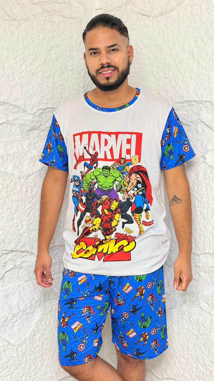 Men’s Marvel Heroes Pajama Set – Arcade Family Edition